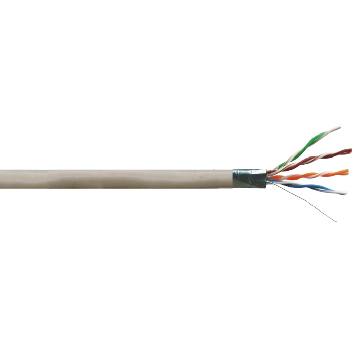 Linkbasic 305m Drum Cat5e Solid Shielded Grey FTP Cable - View 1