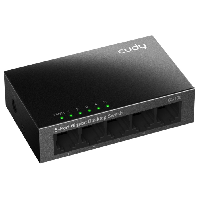Cudy 5 Port Metal Gigabit Desktop Switch - View 1