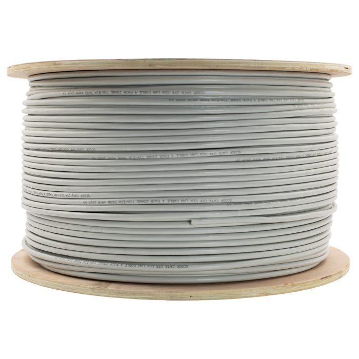Scoop 500m Drum Cat6 CCA Grey UTP Cable