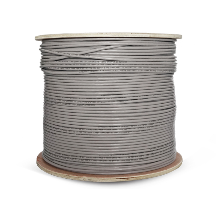Linkbasic 500m Drum Cat5e Solid Grey UTP Cable